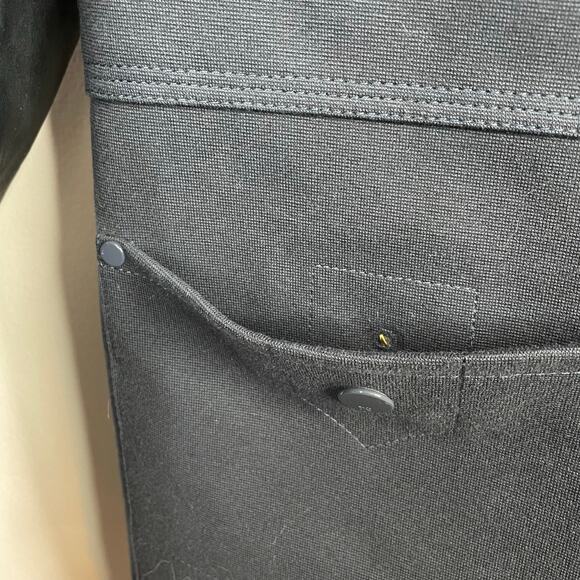 OAMC Over All Master Cloth Director Coat Jacket Cotton Leather Navy Blue Mens M - Picture 16 of 16